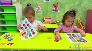 "Куда взгляд - туда и стрелка." дидактическая игра у средних дошколят Funny Ant Malahovka