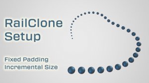RailClone: Increment Size, Fixed Padding