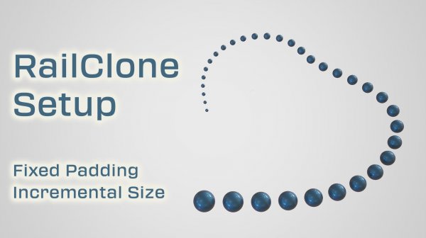 RailClone: Increment Size, Fixed Padding