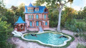 Они потратили всего 100$ на строительство креативного бассейна с виллой. Примитивными методами.