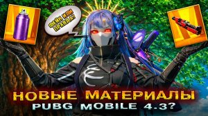 НОВЫЕ МАТЕРИАЛЫ и КРАСКА в PUBG MOBILE 4.3  ПРОКАЧКА на СКИН и ОБНОВЛЕНИЕ ПАБГ МОБАЙЛ! ФЕЙК?