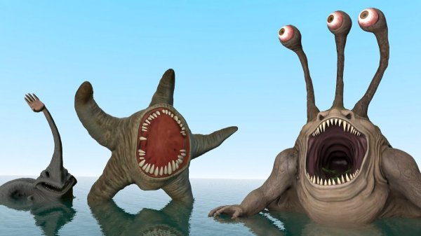 МОРСКОЕ ЧУДОВИЩЕ ПРОТИВ МОРСКОЙ ЗВЕЗДЫ И МОРСКОГО МОНСТРА С РУКОЙ (МЫ ЗАПЛЫЛИ СЛИШКОМ ДАЛЕКО)