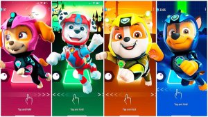 Мультики для Детей Щенячий Патруль Tiles Hop - СКАЙ, МАРШАЛЛ, КРЕПЫШ, ГОНЩИК
