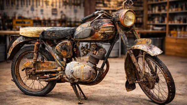 Реставрация Старого Ржавого Мотоцикла Triumph
