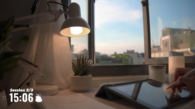 1.5 часа STUDY WITH ME at Sunset ⧸ Calm Piano🎹⧸ Summer Day ⧸ Pomodoro 30-5 смотреть онлайн