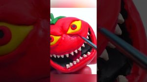 Лепим Психованный Помидор  Hungry Worm из пластилина ► Видео Лепка