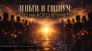 Открытый эфир «Деньги и социум: кто на кого влияет? Деконструкция финансовых паттернов»