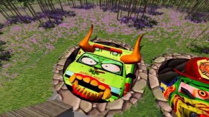 ЯМА ТРАНСФОРМИРУЕТ МОЛНИЮ В ЗОМБИ, Битва в BeamNG.Drive