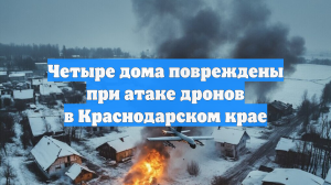 В результате атаки БПЛА на Кубани повреждено четыре частных дома