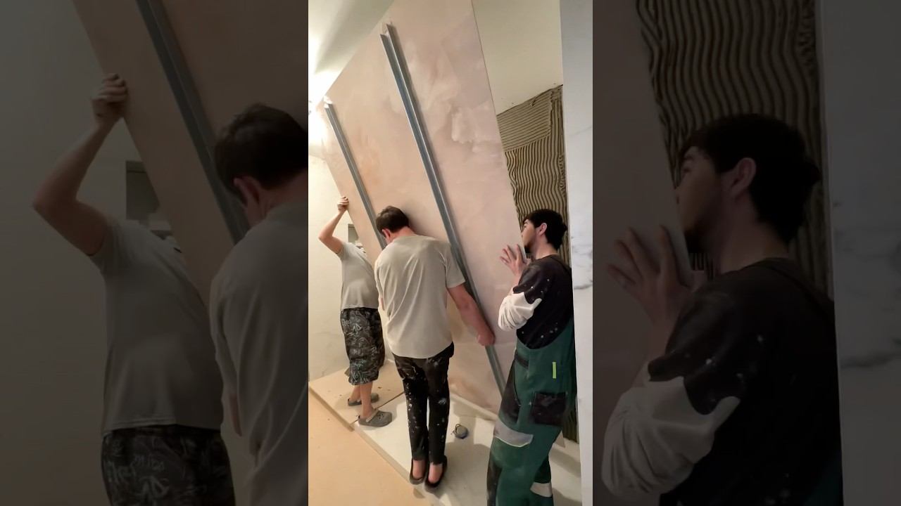 Монтаж огромной плитки#ремонтдома #ремонтквартир #дизайнинтерьера #дизайндома #дизайнквартиры смотреть онлайн