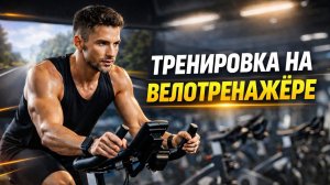 Тренировка на велотренажёре. Видео фон