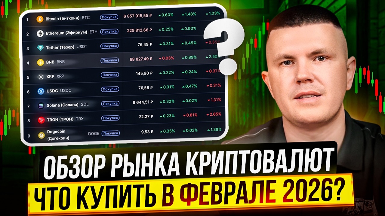 Обзор рынка криптовалют | Что купить в феврале 2026? смотреть онлайн