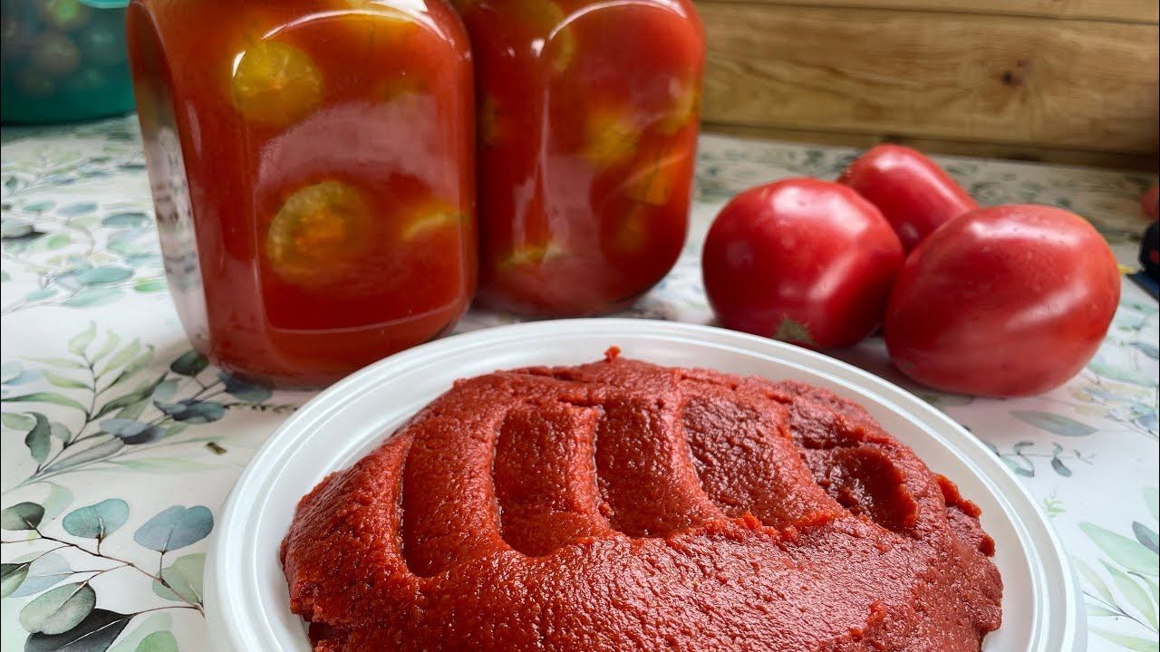 Домашняя ТОМАТНАЯ паста + РЕЦЕПТ! Мало сделала! смотреть онлайн