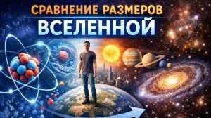 Сравнение размеров Вселенной 3D