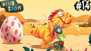 мультик DINO BASH Динозавры Атака Троглодитов #8 веселые видео игры про динозавров для детей.
