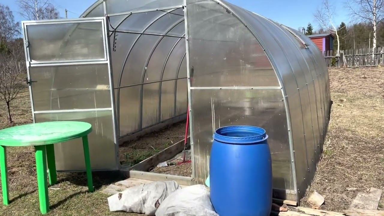 Влог 14.04.23. Разметка теплицы, температура почвы, перевалка и прикоп рассады смотреть онлайн