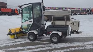 Одновременная работа щетки и пескача на ВКМ 550