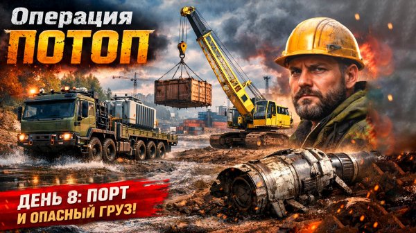 Трансформаторы, порт и опасный груз | Операция «Потоп» — День 8 🔴 RoadCraft
