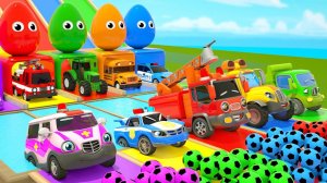 Забавные мультяшки для детей про машинки - Веселые песенки для малышей - Забавные машинки для детей