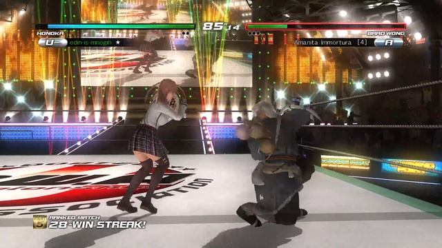 Dead or Alive 5: Last Round - Odin-is-mnogih(Honoka, Hitomi) vs Amanita(Brad Wong)