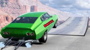 BeamNG Drive - Эпичные высокоскоростные прыжки на автомобиле