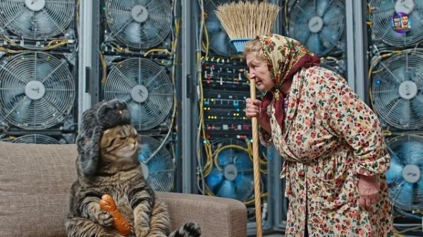 Смешной кот через нейросеть