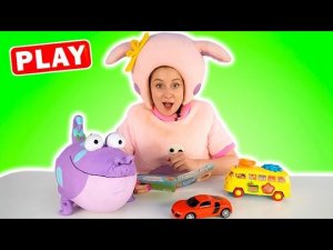 Синий Трактор, Крокозябра и Книга Веселый Транспорт -  КуКуPlay для малышей