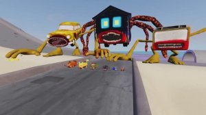 ПОЖИРАТЕЛЬ АВТОБУСОВ против ПОЖИРАТЕЛЯ АВТОМОБИЛЕЙ С КРАНОМ в BeamNG.Drive