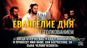 «...когда отлучат вас, и будут поносить, и пронесут имя ваше, как бесчестное, за Сына Человеческого»