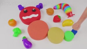 ЛЕПИМ ГУСЕНИЦУ ИЗ КИНЕТИЧЕСКОГО ПЕСКА ВИДЕОЛЕПКА ВИДЕО МУЛЬТИКИ ДЛЯ ДЕТЕЙ КАНАЛ ИГРАЛКИ-ЗАЛИПАЛКИ