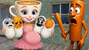 Беременная Балерина Капучино и Тунг Тунг Сахур.