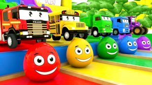 Мультяшки для детей про машинки - Веселые песенки для малышей - Забавные машинки для детей