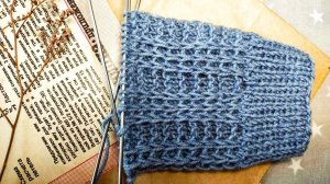 Строгий / интересный узор для мужских носков / схема узора.