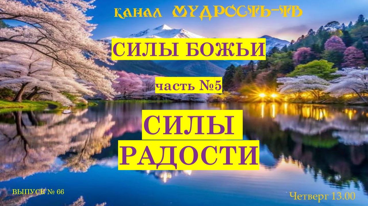 Мудрость-ТВ, выпуск №66. СИЛЫ РАДОСТИ!!!!