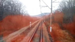 Афопостик - Горячий Ключ из кабины Машиниста поезда