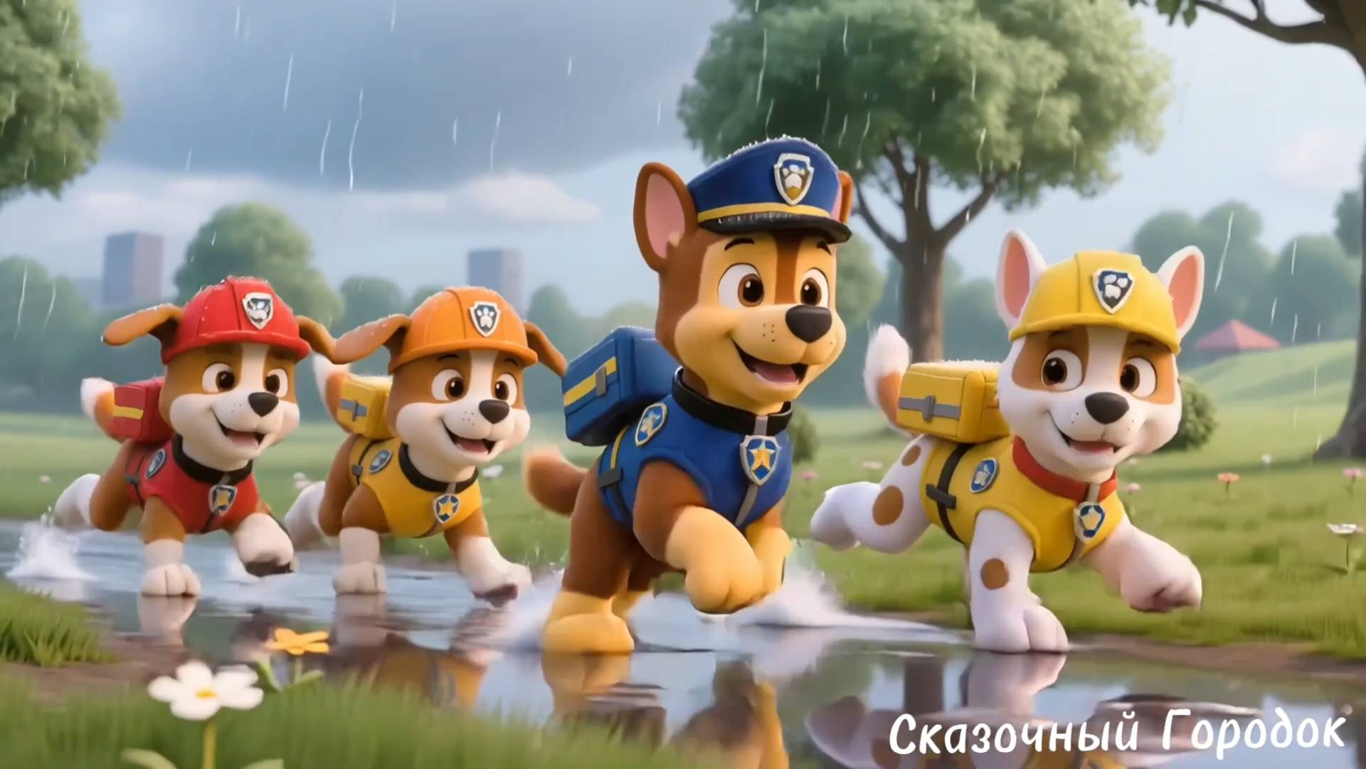 Щенячий патруль 😌 осеннее настроение 🍂🍁 Гончик Чейз, Маршал, Скай