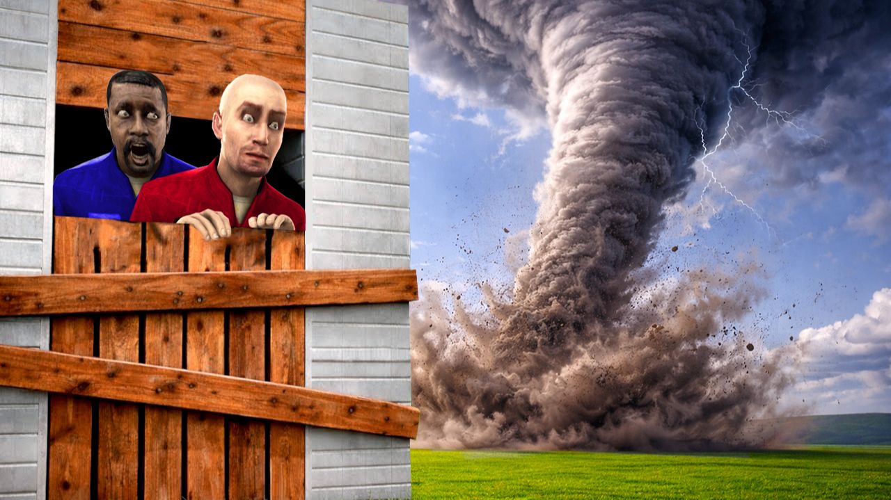 ПОСТРОИЛИ УБЕЖИЩЕ , ЧТОБЫ ПЕРЕЖИТЬ ТОРНАДО! УГАР И БЕЗУМИЕ В Garry`s Mod смотреть онлайн