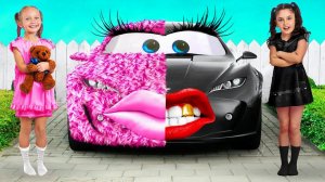 Розовая птица против черной машины — мы развиваем креативность и воображение