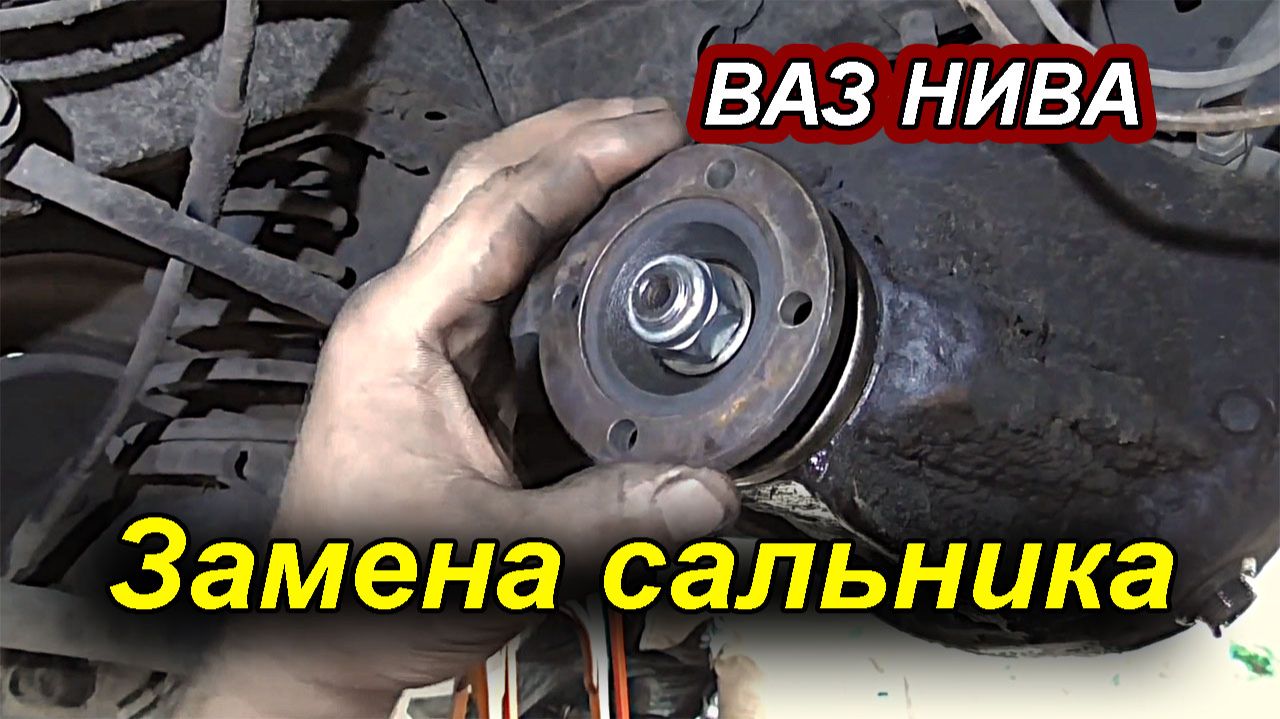 Как заменить сальник редуктора заднего моста ВАЗ Нива за 20 минут. смотреть онлайн
