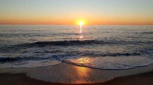 Море, красивый закат, шум морского прибоя для отдыха, сна и медитации