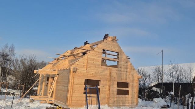 Строительство дома из двойного бруса. Иваново смотреть онлайн