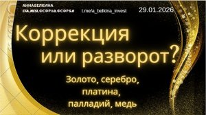 Металлы - коррекция или разворот? #Gold #Silver  #SLV #platinum #PALLADIUM  #XCU #Copper #Plat #pplt