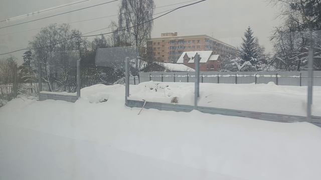 Отъезжая на электрическом поезде от станции Сходня в направлении столицы. 28.01.2026