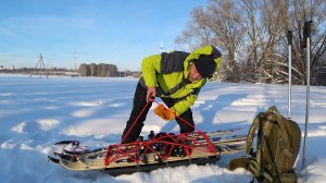 Походные волокуши - обзор. Тест разных лыж с волокушами с загрузкой 45 кг