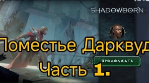 ShadowBorn | Поместье Дарквуд часть 1.