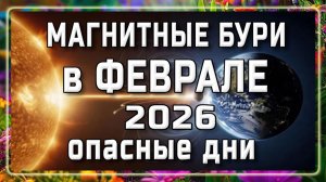 ⚡МАГНИТНЫЕ БУРИ В ФЕВРАЛЕ 2026 /НЕБЛАГОПРИЯТНЫЕ ДНИ В ФЕВРАЛЕ 2026