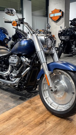 2018 HD Fat Boy 114 Blue Denim 115 Years