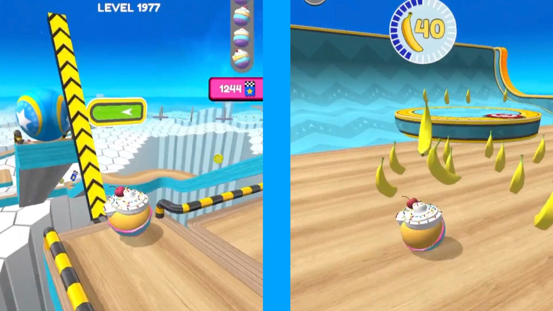 Going Balls Super Speed run Gameplay New Update Level 1977 to 1980 Banana frenzy Race смотреть онлайн