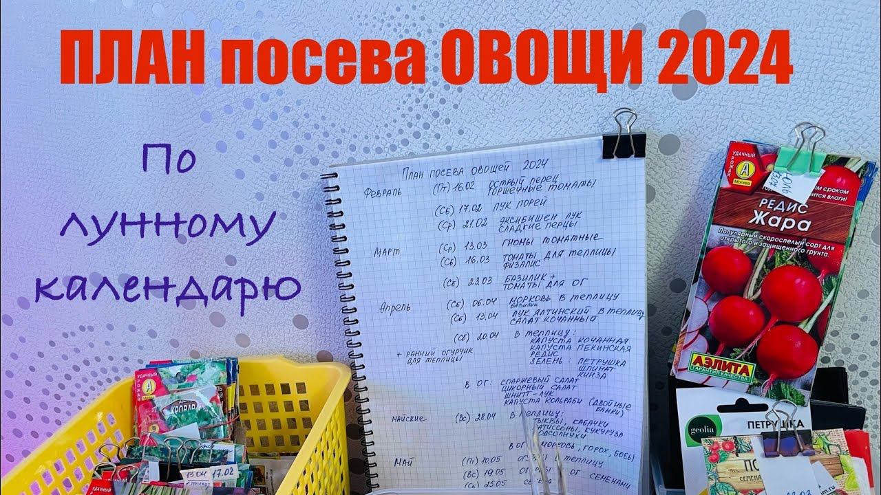 ПЛАН посева. ОВОЩИ. По лунному календарю. смотреть онлайн