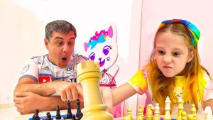 Приключения и игры Насти и папы в большом выпуске видео для детей